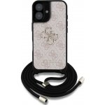 Guess PU 4G Metal Logo Crossbody Popruh pro iPhone 16 Pink – Hledejceny.cz