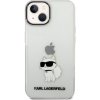 Pouzdro a kryt na mobilní telefon Apple Karl Lagerfeld IML Choupette NFT pro iPhone 14 Plus průhledný