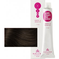 Kallos KJMN s keratinem a arganovým olejem 5.35 Light Golden Mahogany Brown Cream Hair Colour 1:1.5 100 ml