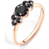 Prsteny Savicky zásnubní prsten Fairytale růžové zlato černé diamanty PI R FAIR96