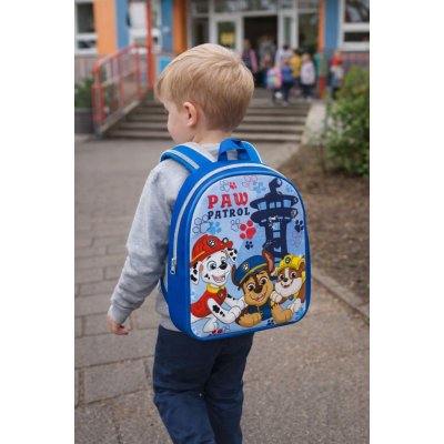 Diakakis batoh TLAPKOVÁ PATROLA parta pod věží modrý 30cm – Zboží Mobilmania