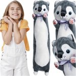 Kruzzel Plyšový polštář pes 70 cm šedobílý – Hledejceny.cz