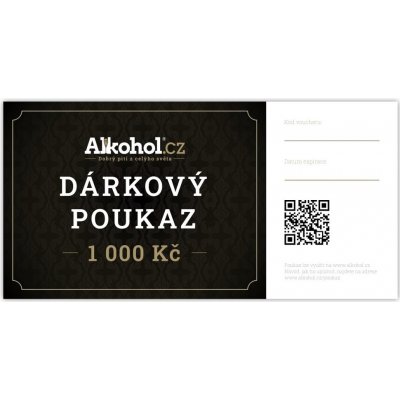 Alkohol.cz Dárkový poukaz 1 000 Kč – Zboží Mobilmania