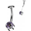 Piercing Šperky4U Push In piercingu do pupíku titan vitrail medium TIT1229-VM