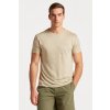 Pánské Tričko Gant LINEN REGULAR T-SHIRT CONCRETE BEIGE