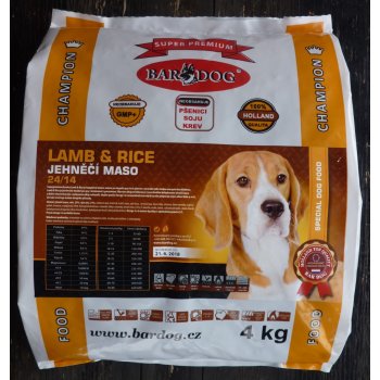 Bardog Super Prémium Lamb Rice 24/14 4 kg