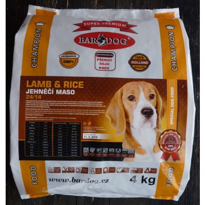 Bardog Super Prémium Lamb Rice 24/14 4 kg – Zboží Mobilmania