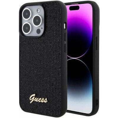 Pouzdro Guess PU Square Mirror Script Logo iPhone 15 Pro černé – Zbozi.Blesk.cz