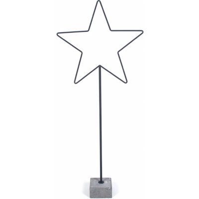 DRAGIMEX Stojací dekorace hvězda s betonovým stojanem černá 58 x 135 cm, 1 ks – Hledejceny.cz