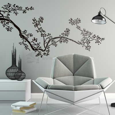 dekorace-steny.cz 692 - Samolepky na zeď - Japonský strom - 60 x 120 cm – Zbozi.Blesk.cz