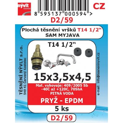 Sada těsnění Pryž 1/2 Ploché – Sleviste.cz