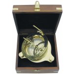 SEA Club Kompas a sluneční hodiny mosaz průměr 11 cm v dřevěné krabičce – Zboží Dáma