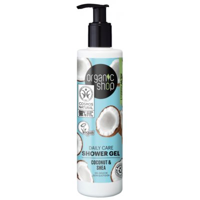 Organic shop Hydratační sprchový gel Kokos a bambucké máslo 280 ml – Sleviste.cz