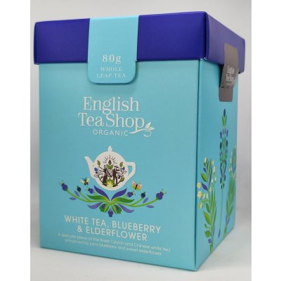 English Tea Shop Bílý čaj Borůvka a Bezinka sypaný čaj bio 80 g – Zbozi.Blesk.cz