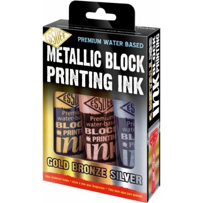 Essdee Premium Sada metalických barev na linoryt 3x100 ml – Zboží Dáma