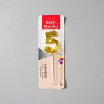 Dortisimo Svíčka zlatá číslo 5 – Zboží Dáma