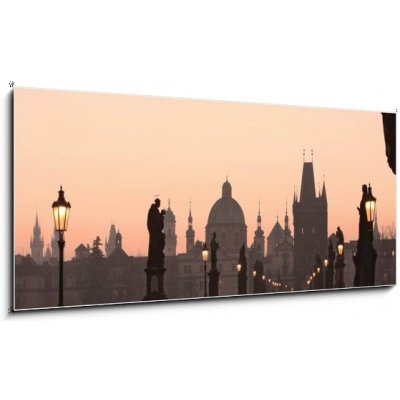 Obraz 1D panorama - 120 x 50 cm - prague charles bridge pražský charlesový most – Zboží Mobilmania