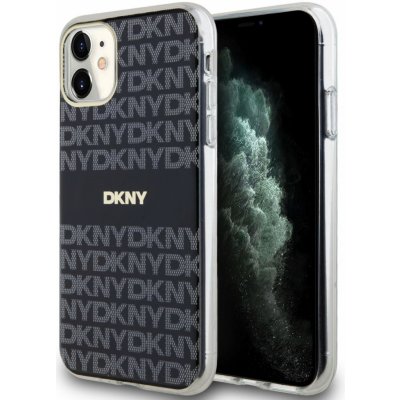 DKNY Repeat Pattern Tonal Stripe Magsafe pro iPhone 11 Black – Zboží Mobilmania