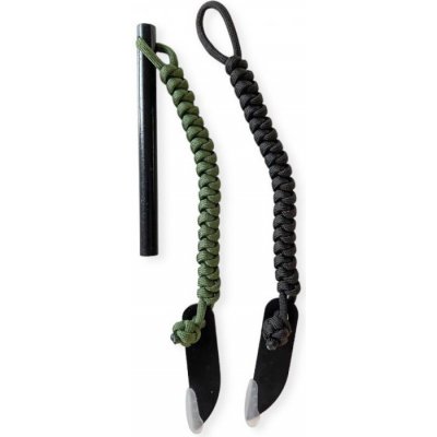 PKshop Křesadlo XL bez rukojeti paracordem a škrtadlem knife Barva paracordu zelená trávová – Hledejceny.cz