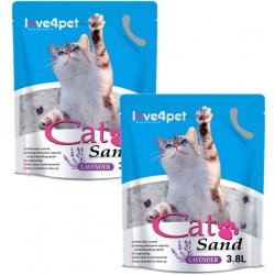 Cat Sand Levandule silikonové stelivo 2 x 3,8 l