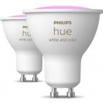 Philips HUE Sada LED žárovek, 4,2 W, 400 lm, RGBW, GU10 2 ks 22981500 – Hledejceny.cz