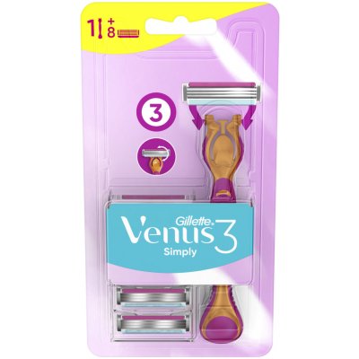 Gillette Simply Venus 3 + 8 ks hlavic – Hledejceny.cz