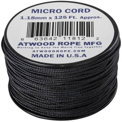 ATwood Rope Padáková šňůra Micro Cord 37,5 m Black