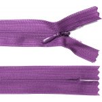 Spirálový zip no.3 skrytý nerozepínací 60cm - více barev color: 739 fialová – Hledejceny.cz