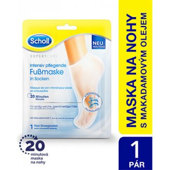 Scholl PediMask Expert Care Coconut Oil 20 minutová vyživující maska na nohy s kokosovým olejem 1 pár