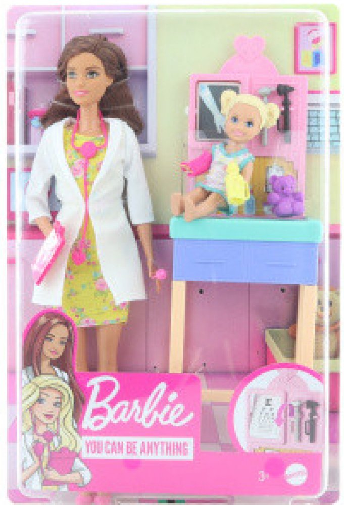 Barbie Povolání herní set dětská doktorka bruneta | Srovnanicen.cz