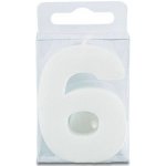 Stadter Svíčka ve tvaru číslice 6 mini bílá – Zboží Mobilmania