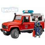 BRUDER 2596 Land Rover hasiči s figurkou hasiče