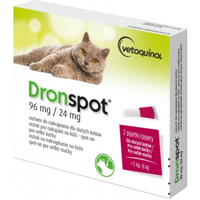 Dronspot Spot-on Cat 96 / 24 mg 2 x 1,12 ml – Hledejceny.cz