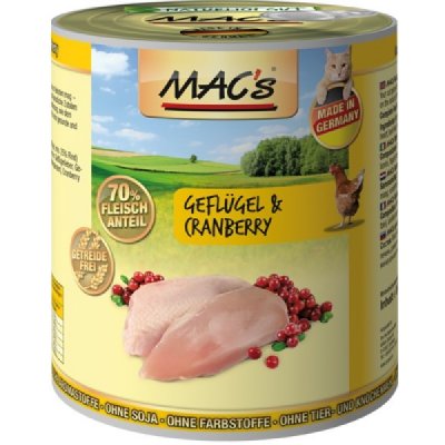 Mac's Cat DRŮBEŽ & BRUSINKA 0,8 kg – Zboží Mobilmania