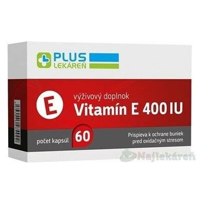 Plus Lékárna Vitamín E 400 IU 60 kapslí – Hledejceny.cz