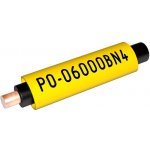Partex PO-06000SN4, žlutá, 3,5m, 3,2-4mm, popisovací PVC bužírka s tvarovou pamětí, PO oválná – Zboží Mobilmania