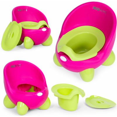 Ecotoys nočník s odnímateľnou vložkou protišmykové nožičky ružovo-zelený – Zboží Dáma