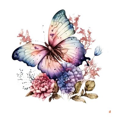 Nažehlovací obrázek - motýlí polibek na květu – Zboží Dáma