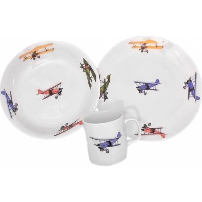 Český porcelán Dětská jídelní souprava LETADLA 3 dílná – Hledejceny.cz