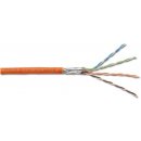 Digitus DK-1743-VH-5 CAT 7 S-FTP PiMF installation kabel, raw, S/FTP,AWG 23/1, LSZH Type C, 1200MHz, 500m, oranžový