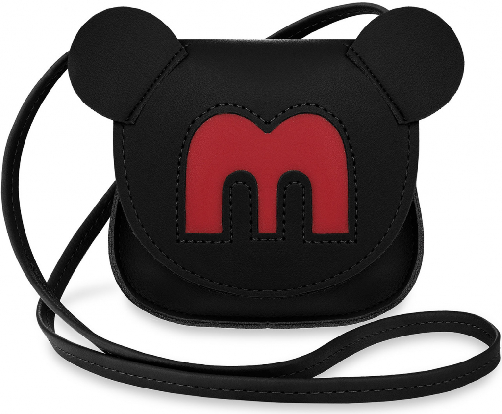 Půvabná malá holčičí kabelka listonoška s popruhem mišák miki černá