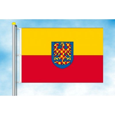 LIBEA, s.r.o. Moravská vlajka půlený list Rozměr: 60×90 cm, Uchycení: Karabiny na stožár – Hledejceny.cz