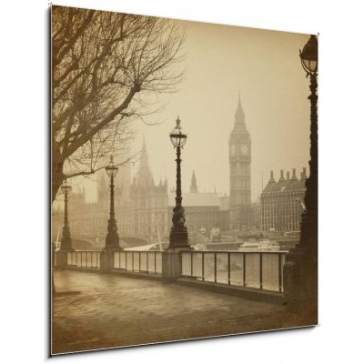 Obraz 1D - 50 x 50 cm - Vintage Retro Picture of Big Ben / Houses of Parliament (London) Vintage Retro Obrázek Big Ben / Houses of Parliament (Londýn) – Zbozi.Blesk.cz