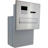 Poštovní schránka 1x poštovní schránka F-046 k zazdění do sloupku + čelní deska s 1x zvonkem a kamerou GOLMAR - digitální systém - NEREZ / šedá