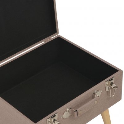 Stolička zahrada-XL s úložným prostorem 3 ks hnědé textil – Sleviste.cz