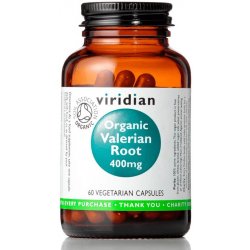 Viridian Organic Valerian Root 400 mg 60 kapslí