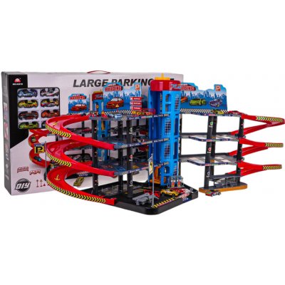 RKToys Vícepatrová garáž pro autíčka s autíčky 93 cm – Zboží Dáma