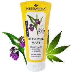 Herbavera kostivalová mast s konopím a mátou, 200 ml