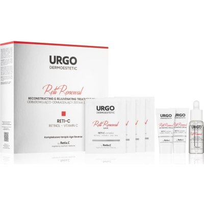 URGO Dermoestetic intenzivní omlazující krém s vitaminem C 2x5 ml + intenzivní regenerační maska s retinolem 4x3 ml + zklidňující sérum s kyselinou hyaluronovu 10 ml