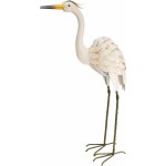ProGarden Zahradní figurka jeřába z kovu, 75 cm bílý – Zboží Dáma